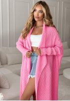 Kardigan oversize Feather Light różowy