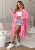 Kardigan oversize Feather Light różowy