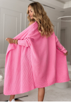 Kardigan oversize Feather Light różowy