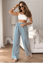 Spodnie jeansowe To Be Wonderful jasnoniebieskie
