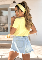 T-shirt Made For You jasnożółty