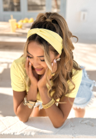 Prążkowana opaska na głowę Made For You jasnożółta