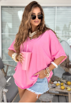 T-shirt oversize Need To Breathe różowy