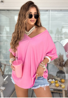 T-shirt oversize Need To Breathe różowy