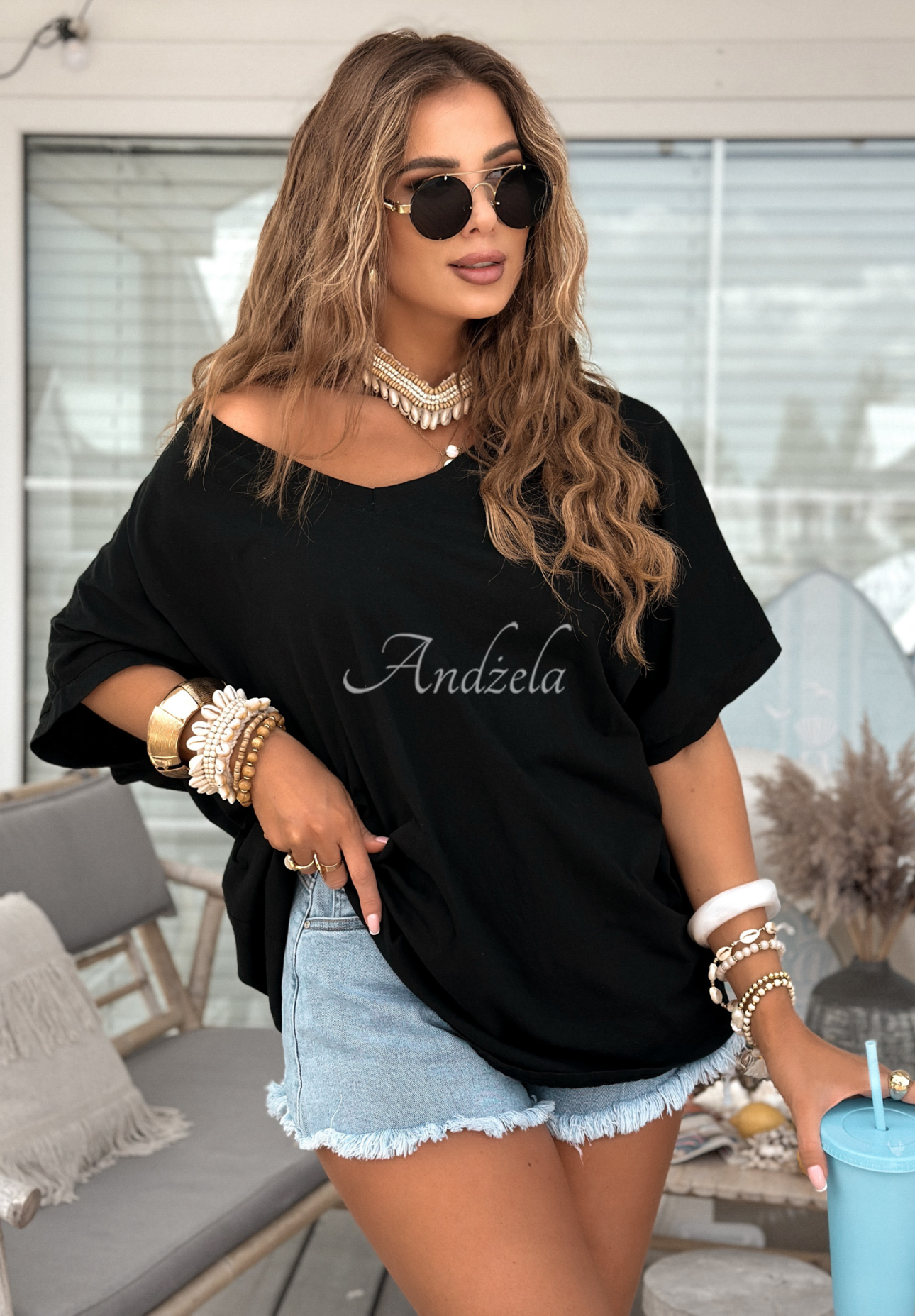 Bawełniany T-shirt oversize Need To Breathe czarny