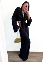 Komplet koszula i spodnie wide leg La Milla Remembers Everything czekoladowy