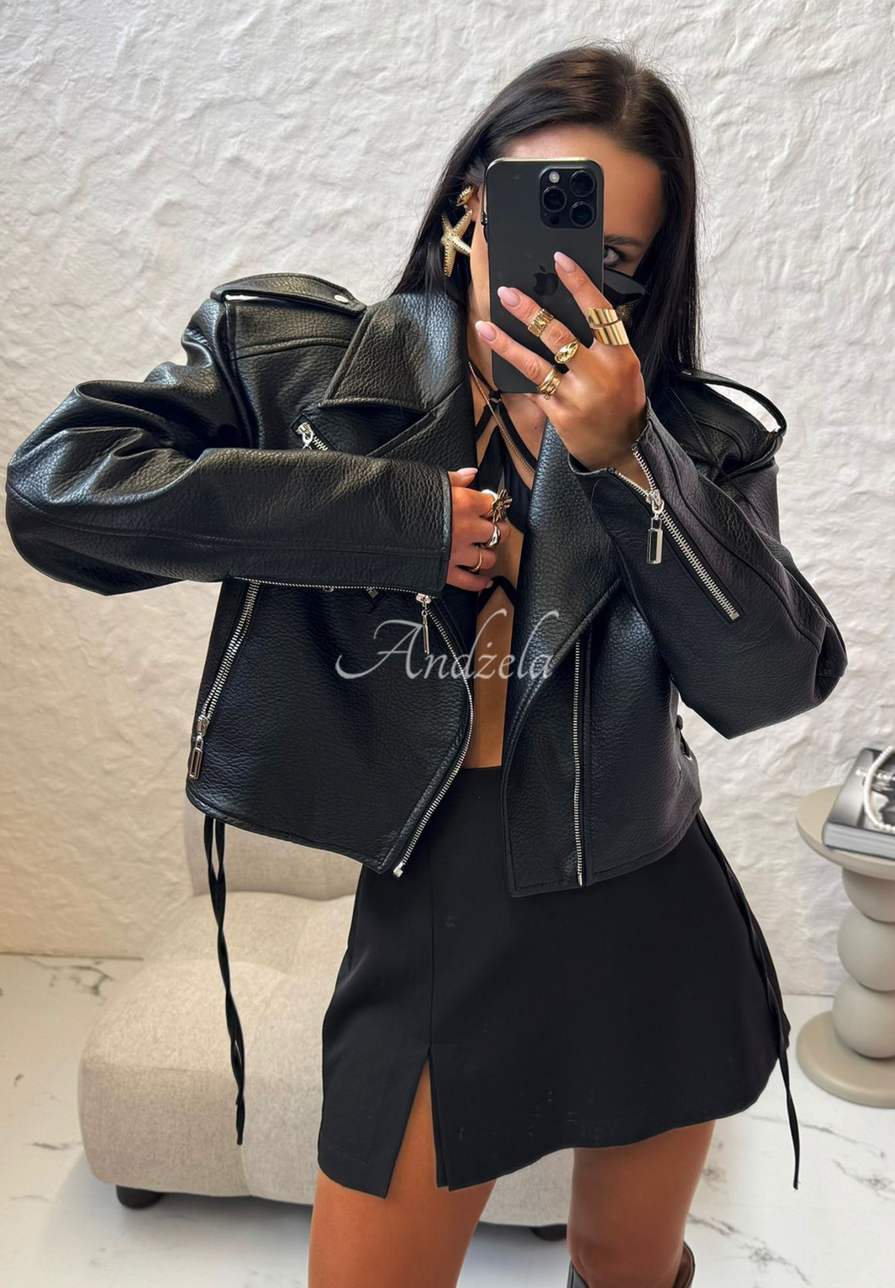 La Milla Really Notice leather ramones black