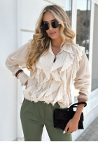 Koszula z falbankami Have To Recall beżowa