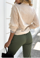 Koszula z falbankami Have To Recall beżowa