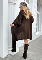 Long knitted cardigan Bueno chocolate