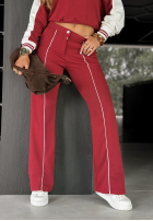 Komplet bluza i spodnie Moment To Think burgundowy