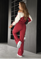 Komplet bluza i spodnie Moment To Think burgundowy