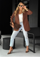 Marynarka oversize Best Version czekoladowa