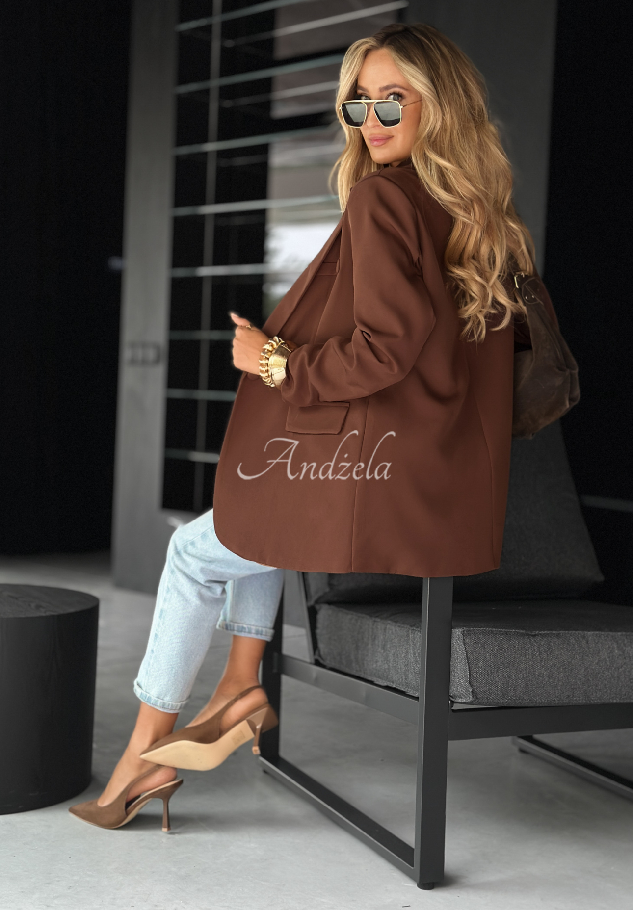 Best Version oversize jacket chocolate