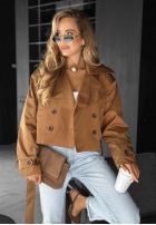 Krótki płaszcz Stay Unstoppable czekoladowy