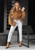 Krótki płaszcz Stay Unstoppable czekoladowy