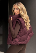 Pikowana kamizelka I Said Something burgundowa