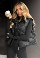 Pikowana kamizelka I Said Something czarna