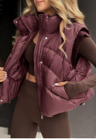 Pikowana kamizelka I Said Something burgundowa