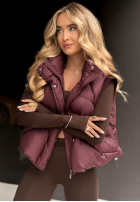 Pikowana kamizelka I Said Something burgundowa