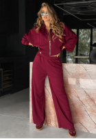 Komplet dresowy bluza i spodnie Now You See burgundowy