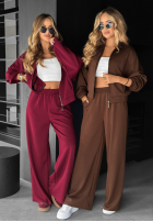 Komplet dresowy bluza i spodnie Now You See czekoladowy