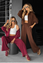 Komplet dresowy bluza i spodnie Now You See czekoladowy