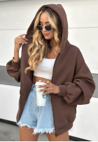 Oversize Don't Tell chocolate hoodie