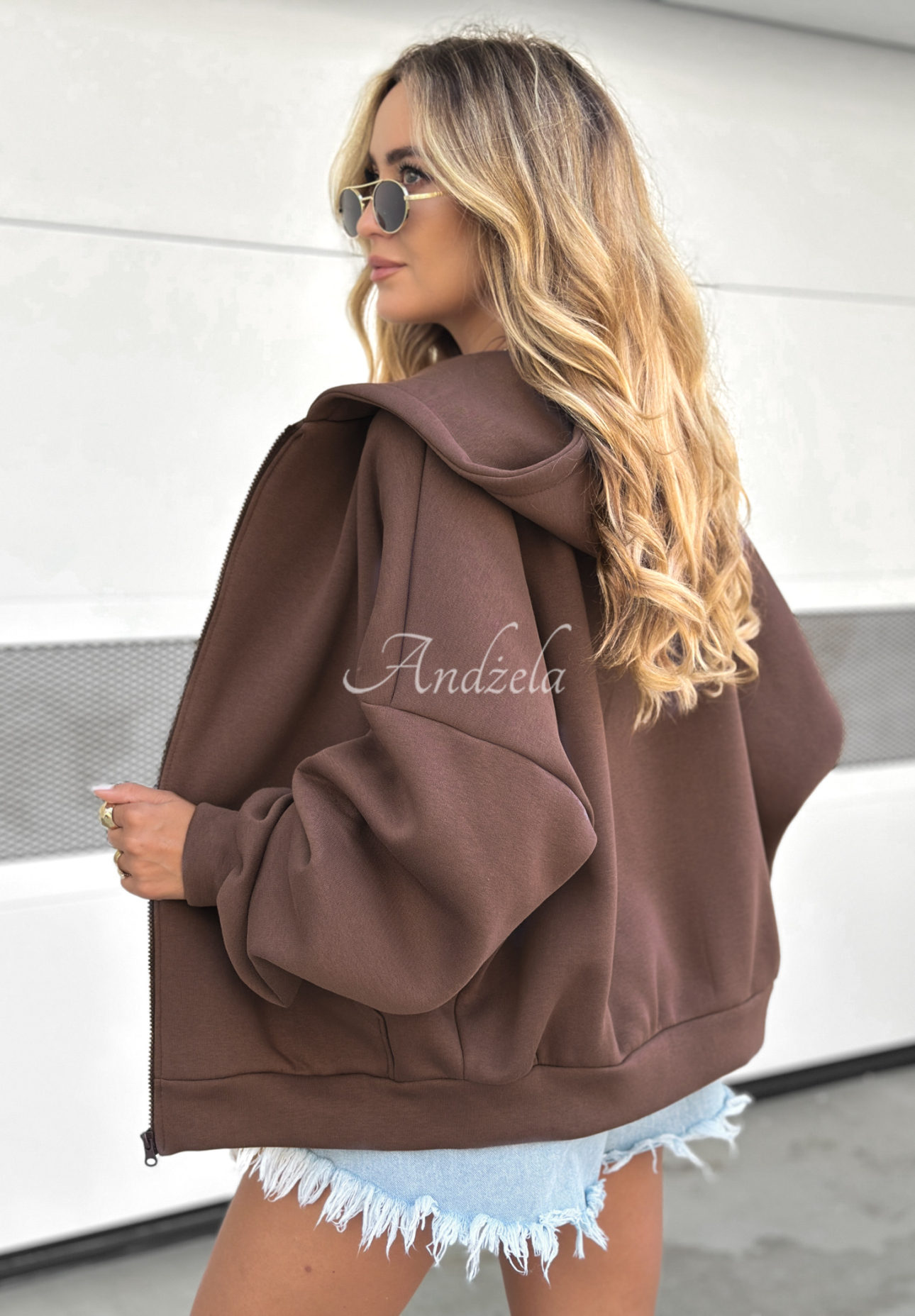 Oversize Don't Tell chocolate hoodie