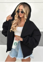 Bluza z kapturem oversize Don't Tell czarna