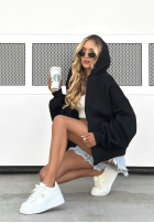 Bluza z kapturem oversize Don't Tell czarna