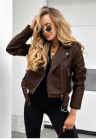 Skórzana ramoneska Just Let Go czekoladowa