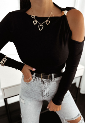 Viscose blouse with cutout Wait For It black