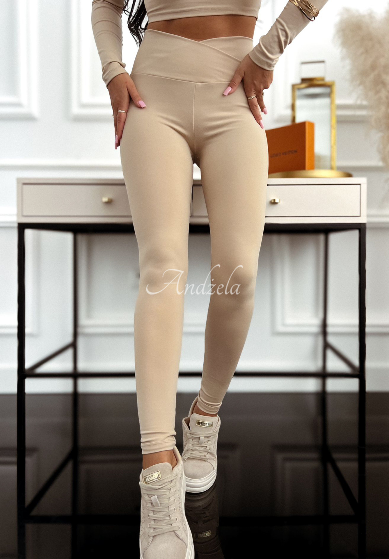 Viscose leggings I Am Ready Now beige