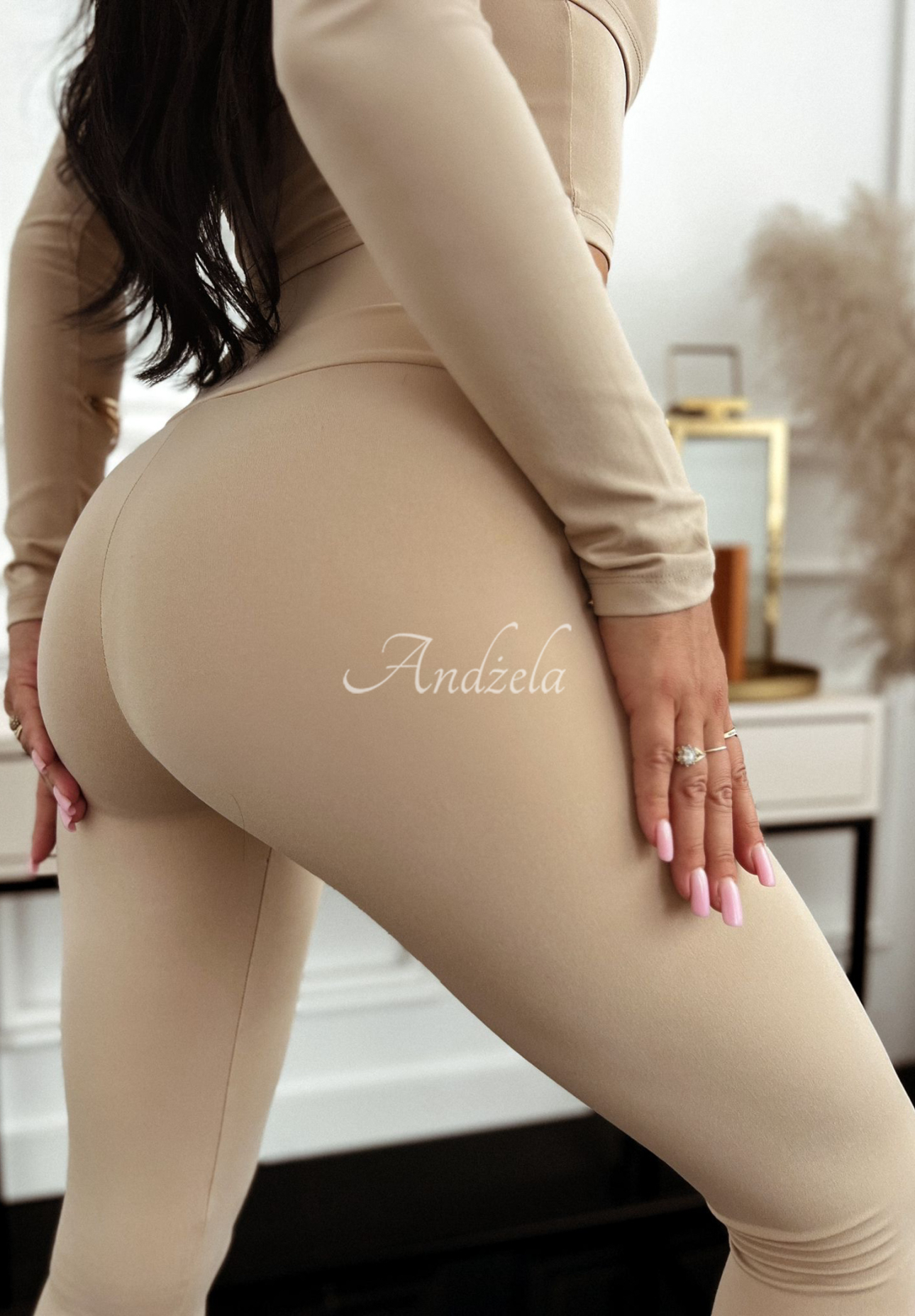 Viscose leggings I Am Ready Now beige