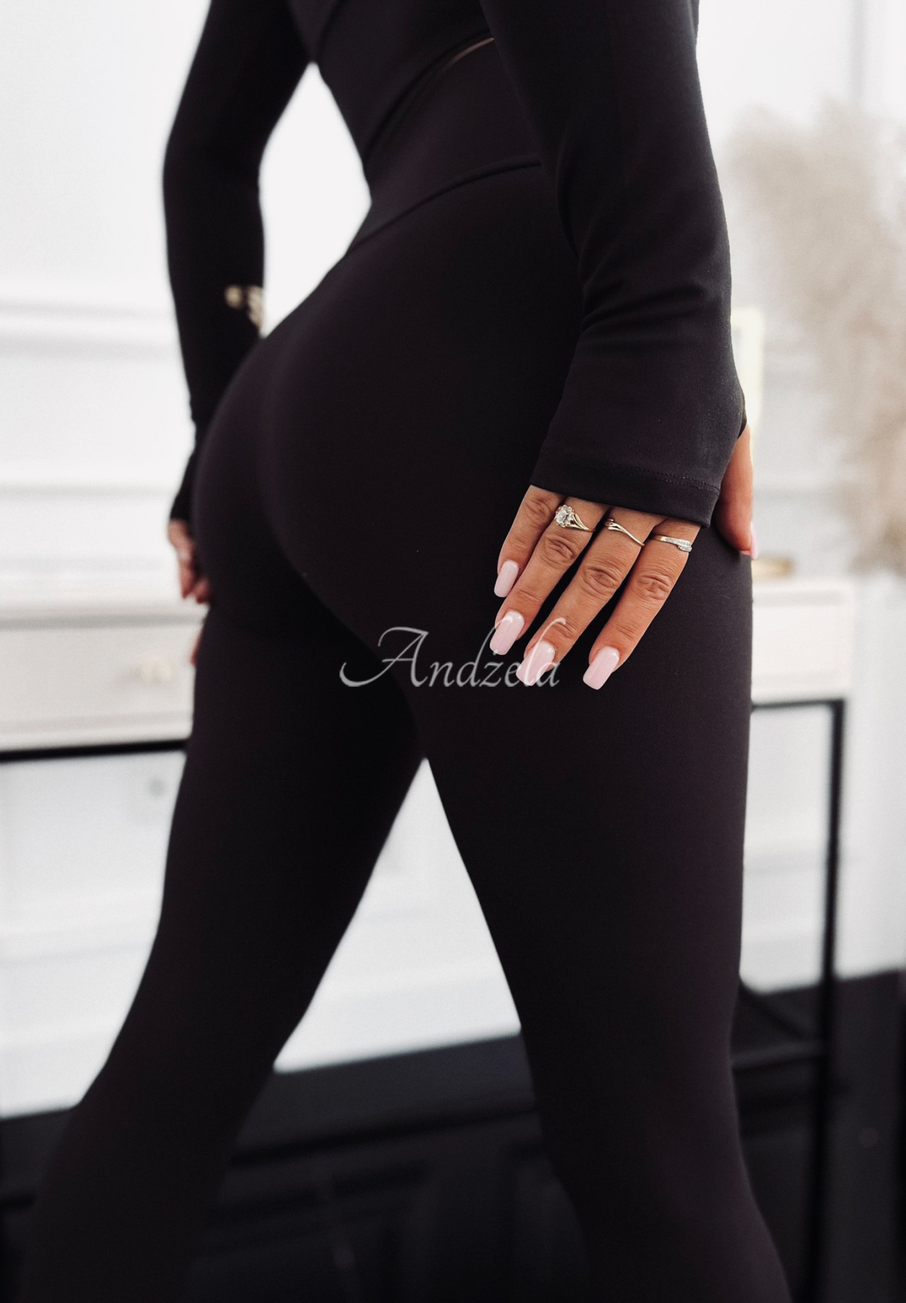 Wiskozowe legginsy I Am Ready Now czarne