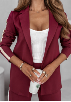 Dresowy garnitur damski z lampasami Self Respect śliwkowy