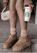 Zamszowe botki Crunchy Snow mokka