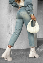 Spodnie jeansowe mom fit Still Thinking jasnoniebieskie