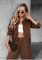 Komplet dresowy bluza i spodnie Tell Me Later czekoladowy