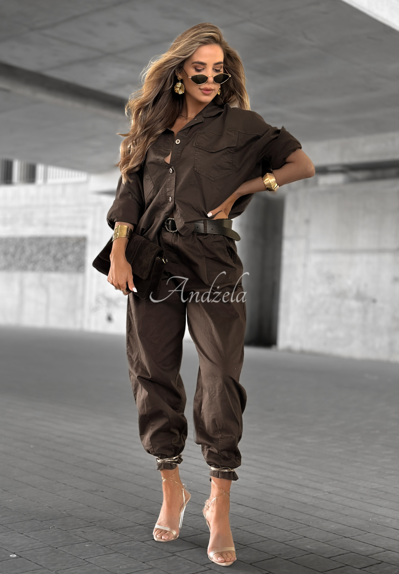 No Sound chocolate denim shirt