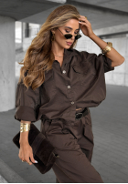 Koszula jeansowa No Sound czekoladowa