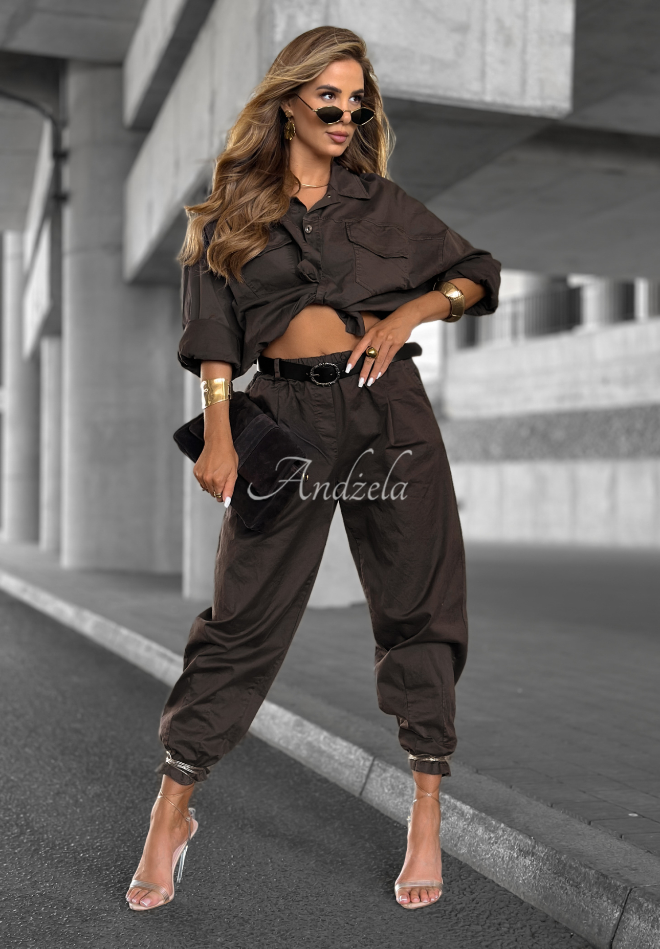 Koszula jeansowa No Sound czekoladowa