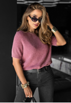 Sweter alpaka Cuddle Clouds malinowy