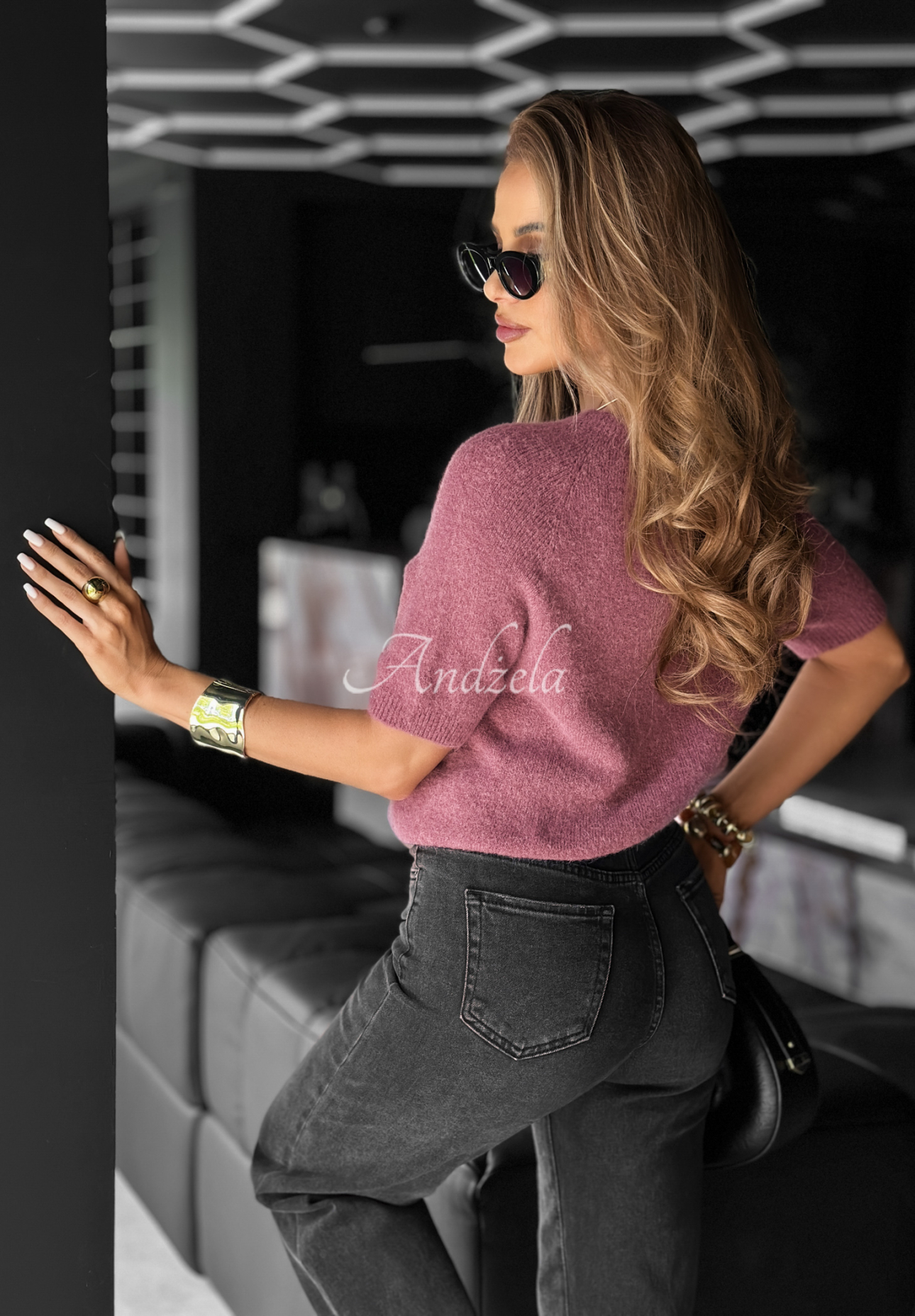 Sweter alpaka Cuddle Clouds malinowy