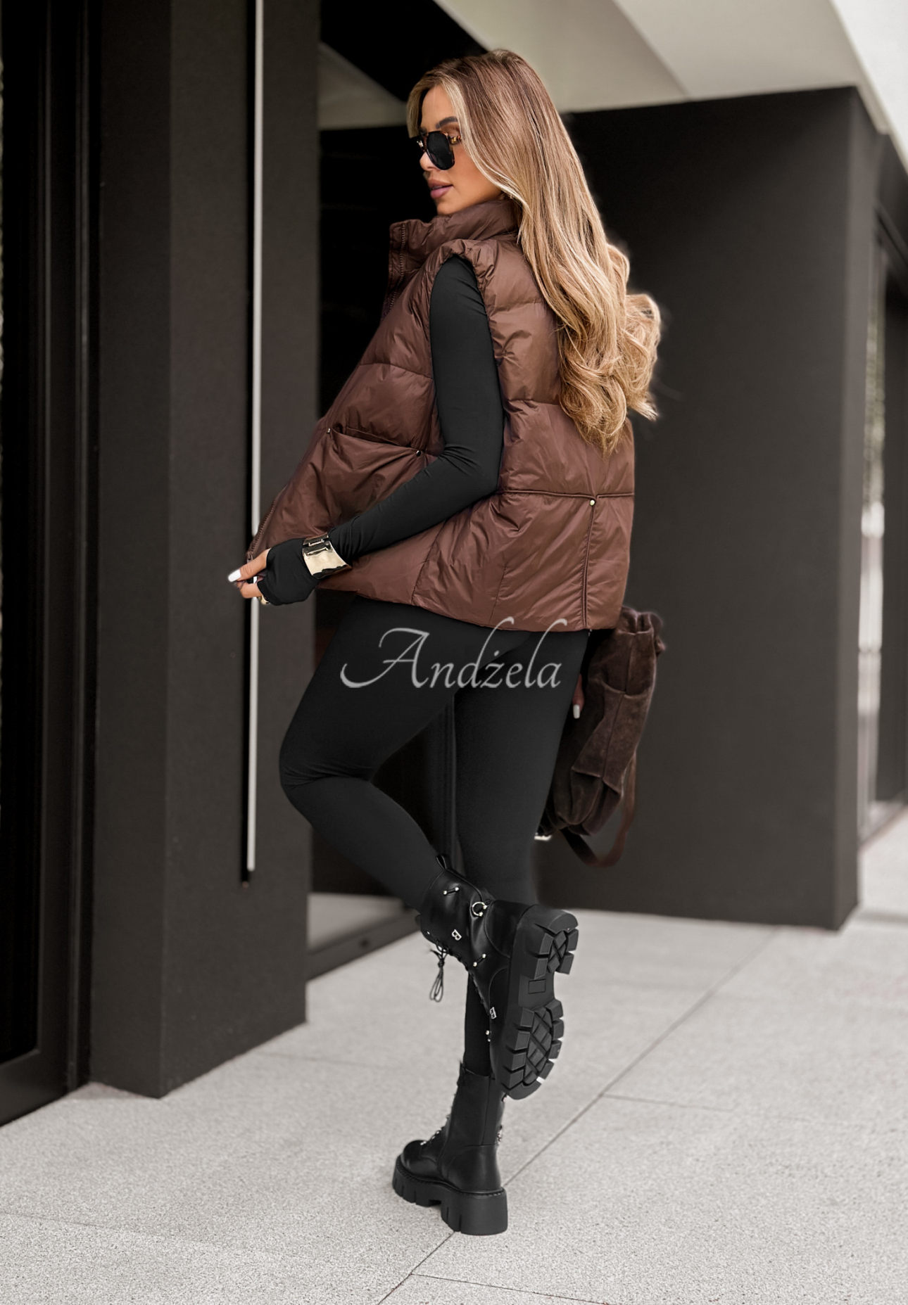 Say Nothing chocolate down vest