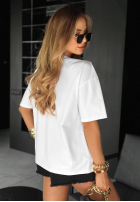 T-shirt z nadrukiem Not So Basic biały