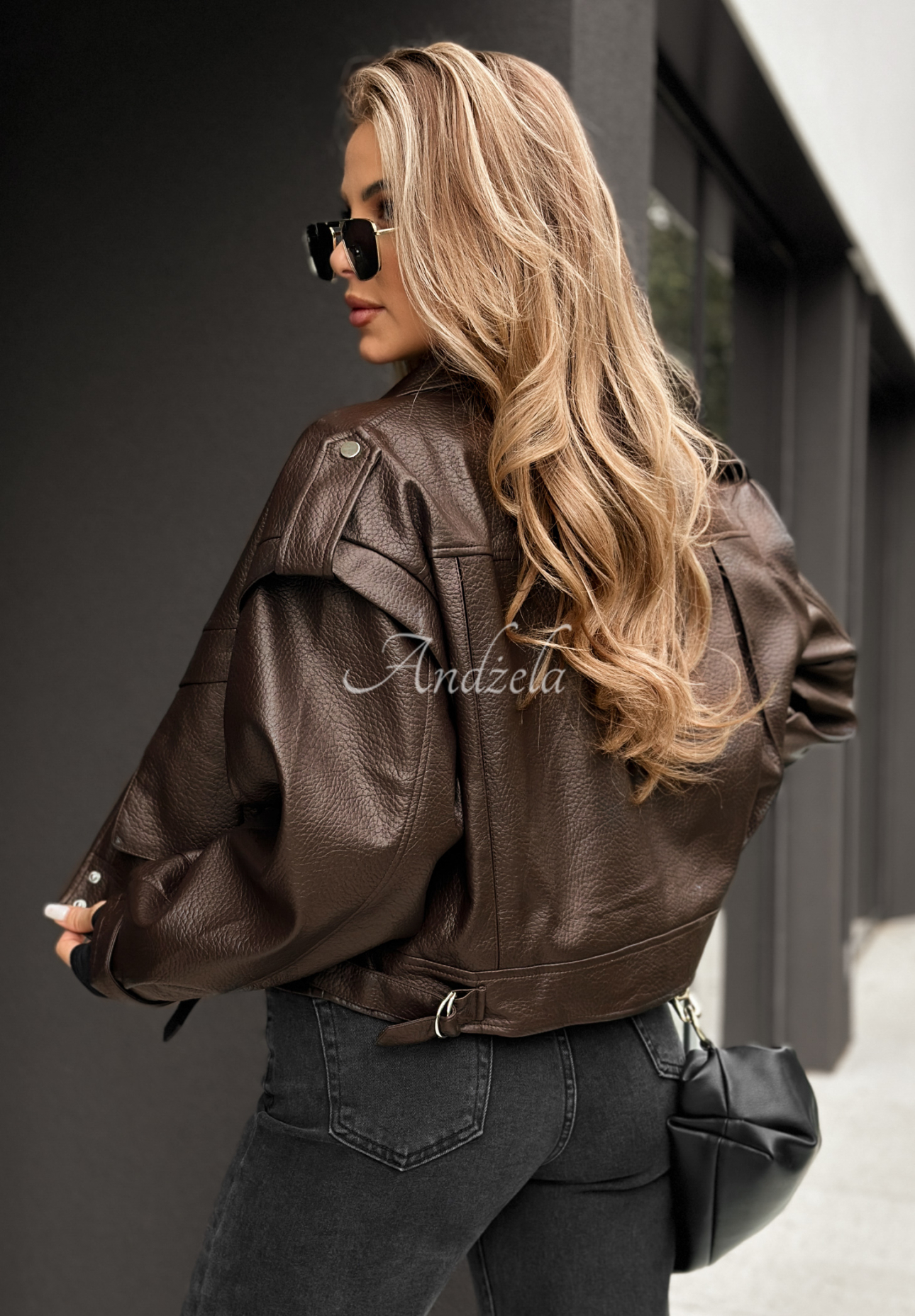 Skórzana ramoneska Forget About Me czekoladowa