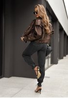 Skórzana ramoneska Forget About Me czekoladowa