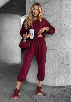 Chase Freedom burgundy tracksuit set